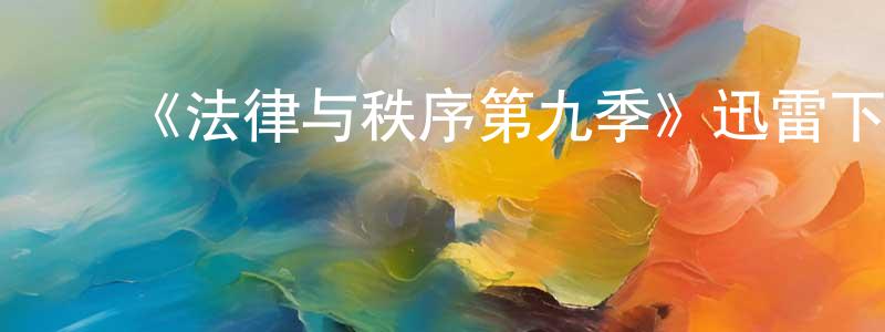 陈家雷发布《法律与秩序第九季》迅雷下载/在线观看-犯罪历史-美剧天堂